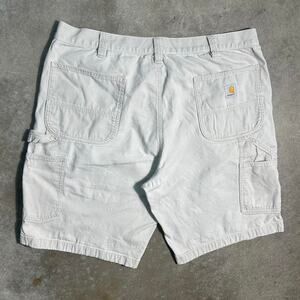 Vintage Carhartt Tan Carpenter Jean Shorts Mens 40" Workwear Baggy Skater Jorts